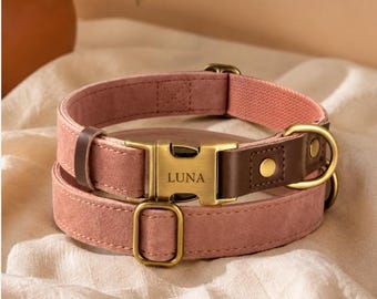 Collier en cuir personnalisé pour chien, boucle gravée avec nom, collier bohème sur mesure pour chiens de petite, moyenne et grande taille, cadeau pour animal de compagnie