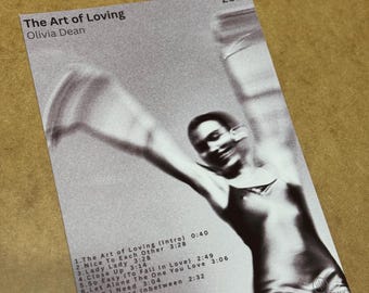 Póster impreso del álbum "El arte de amar" de Olivia Dean (sin marco)