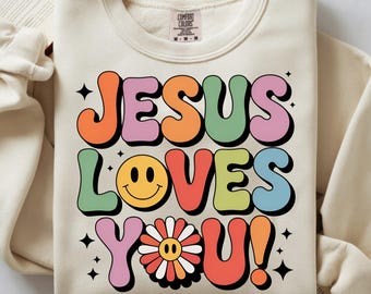 Jesus Loves You PNG | Christian Belief Design | Faith Quote Clipart | Religious Sublimation PNG | Digital Download