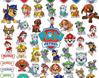Puppy Rescue Team SVG Bundle | 80+ Cartoon Dog Cut Files | Kids Party Clipart | Dog Hero PNG & SVG for Cricut | Instant Digital Download