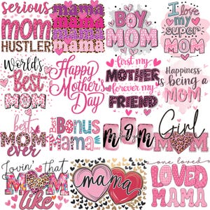 Mother’s Day PNG Bundle | Mom PNG Designs | Floral Mama Sublimation | Best Mom Ever PNG | Mother’s Day Digital Download