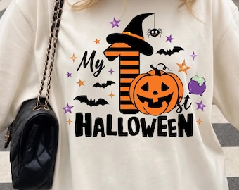 My 1st Halloween PNG, First Halloween Baby PNG, Cute Ghost Baby PNG, Spooky Season Family Matching Shirt, Baby Halloween Digital Download