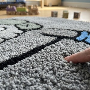 KAWS Inspired Tufted Rug, New Zealand Wool Cartoon Carpet, Streetwear Hypebeast Decor image 5