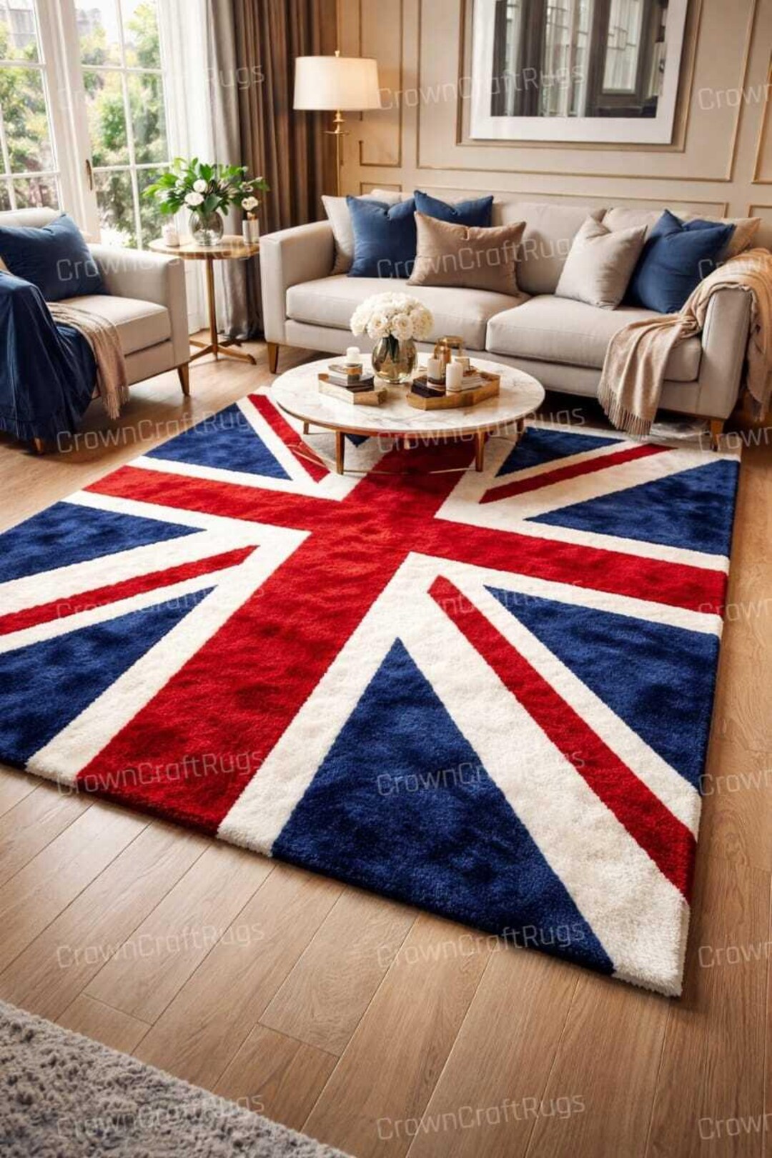Union Jack Rugg Hand Tufted Wool Union Jack Rug | British Flag Carpet - Etsy Australia