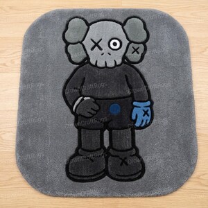 KAWS Inspired Tufted Rug, New Zealand Wool Cartoon Carpet, Streetwear Hypebeast Decor image 6