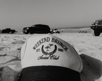 Weekend Brunch Social Club Hat | Vintage Beach Vibes Snapback