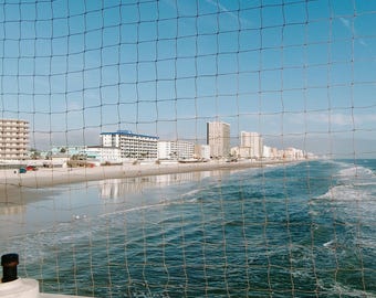 Daytona Beach Pier View Photography Print | Coastal Florida Ocean Waves Wall Art