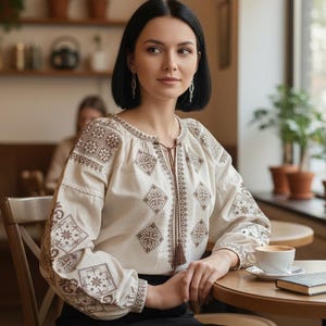 European Embroidered Blouse - Etsy