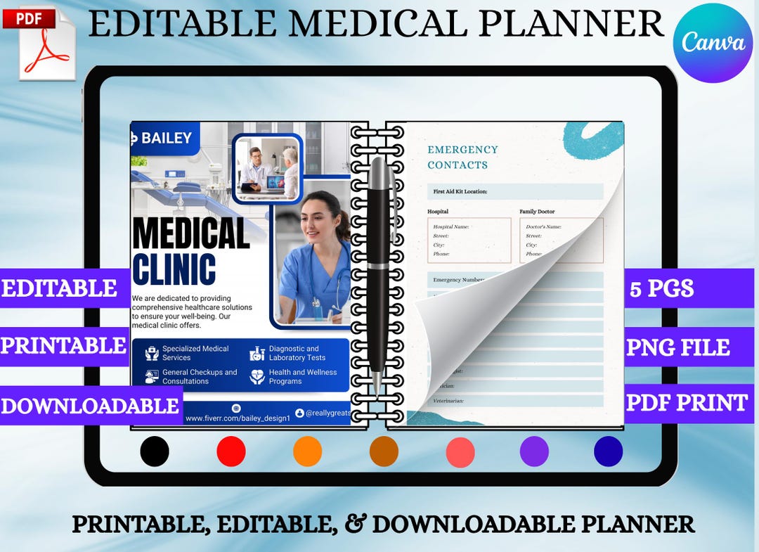 Editable Mental Health Journal | Canva Template | Self-care Planner ...