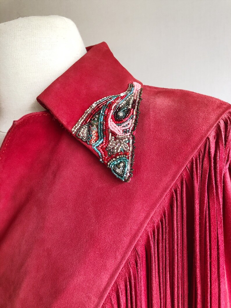Vintage 80s Gossamer Wings Santa Fe Luxurious Cherry Red Soft Suede ...