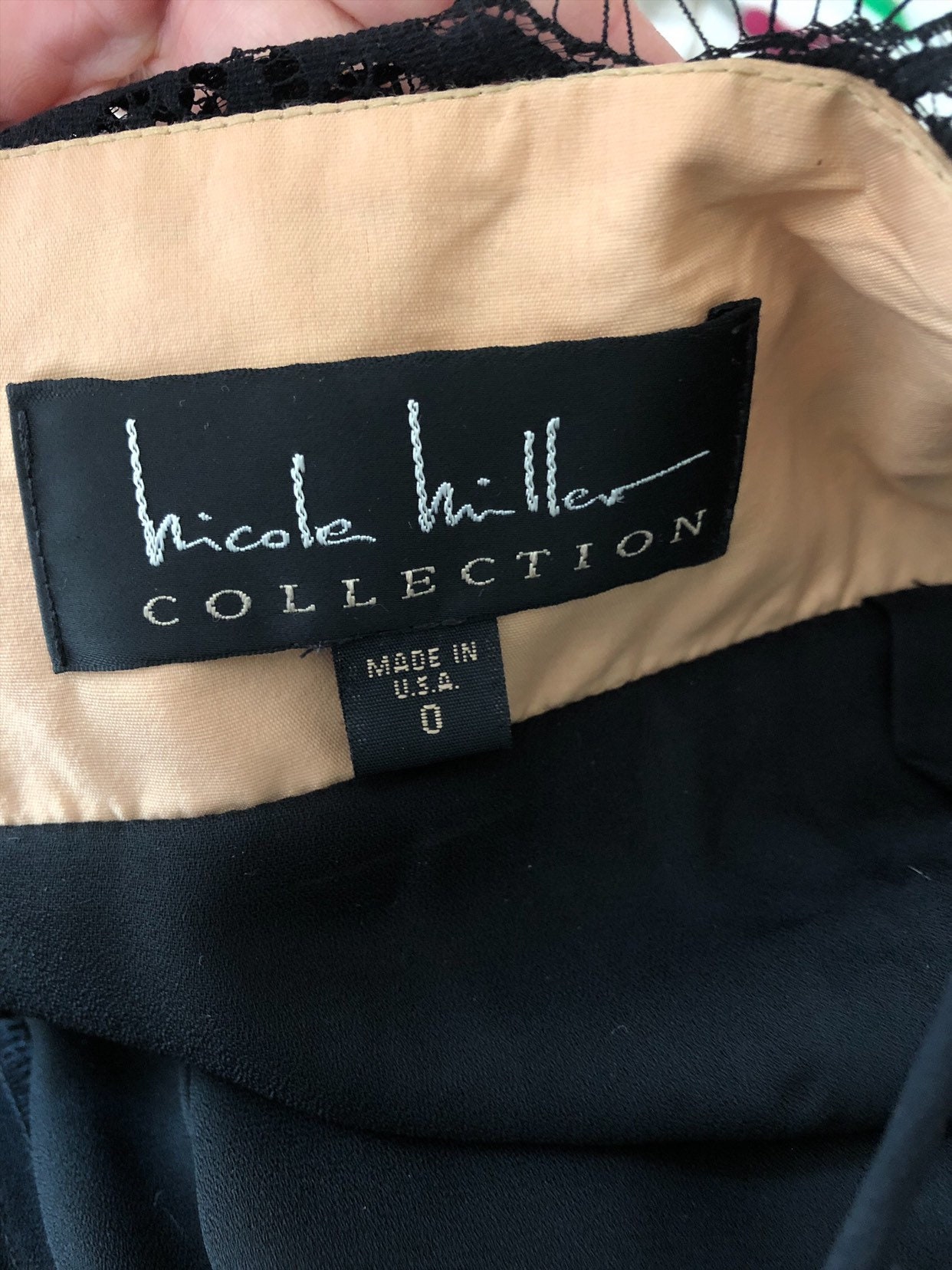 Chic sexy Nicole Miller Collection black and nude cocktail | Etsy