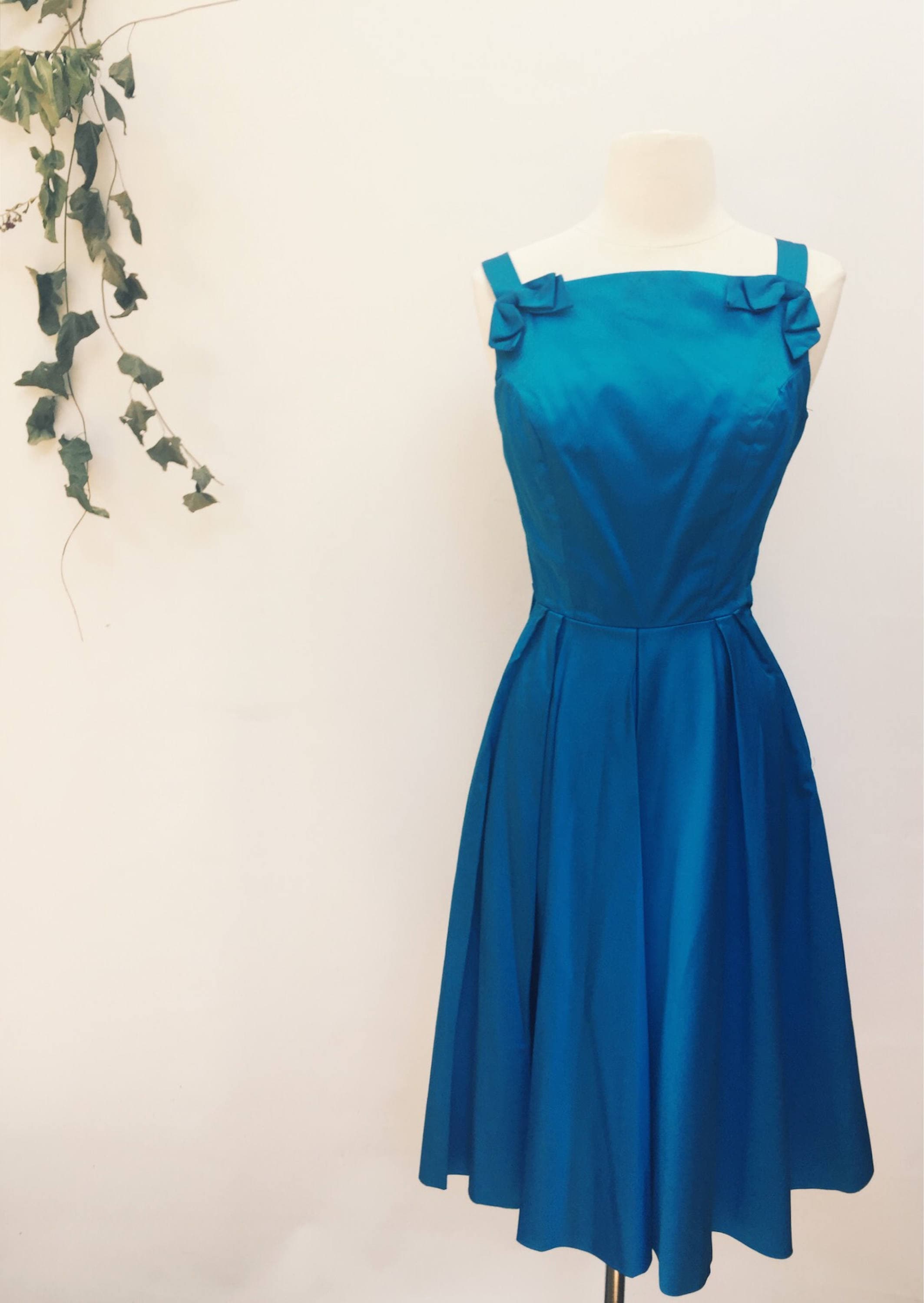 sapphire blue cocktail dress