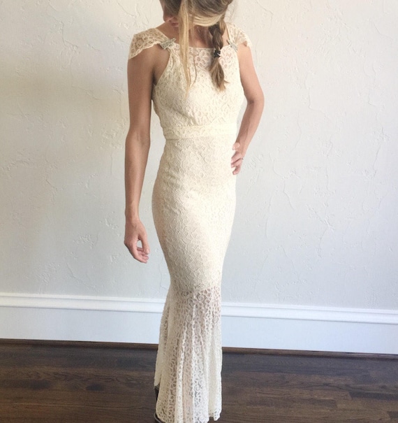 1930s Vintage Old Hollywood Ivory Lace Wedding Dress Jacket Etsy
