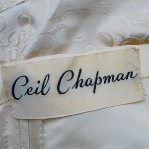 Rare Collectible Ceil Chapman 1950s Champagne Damask Cocktail / Wedding ...