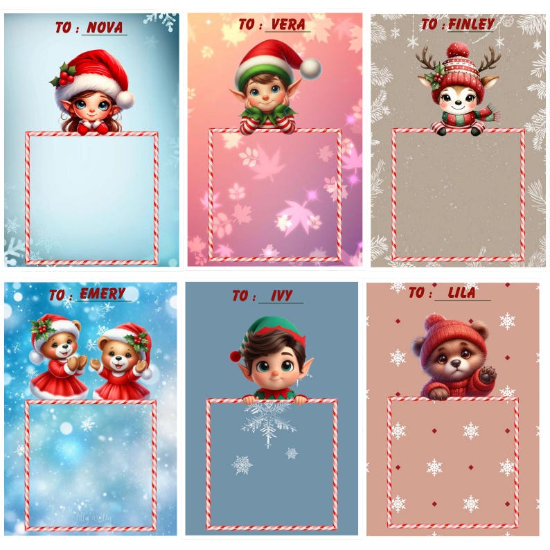 50X Jumbo Christmas Card Template PSD Bundle, Kids Treat Card Mock Up