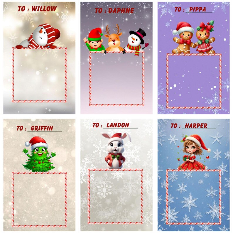 50X Jumbo Christmas Card Template PSD Bundle, Kids Treat Card Mock Up