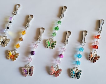 Planner Charm/Planner Accessory/Notebook Charm/Dangle Charm/Purse Bling/Purse Charm/Bag Charm/Key Chain/ Zipper Pull ~ Butterfly Charm