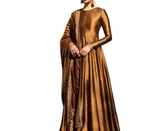 katan silk dresses Blue Katan Silk Pakistani Dress: Pearl & Sequin Embellished Shalwar Kameez