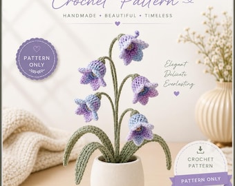 Patroon gehaakt Bluebell-bloemencollectie