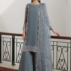 blue and ash colour combination dresses Ash & royal blue combination