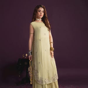 slim fit dress slacks Lulusar Green Black Silk Embroidery Dress Hand Work 3pc – GoodLuck  Collections main image 1