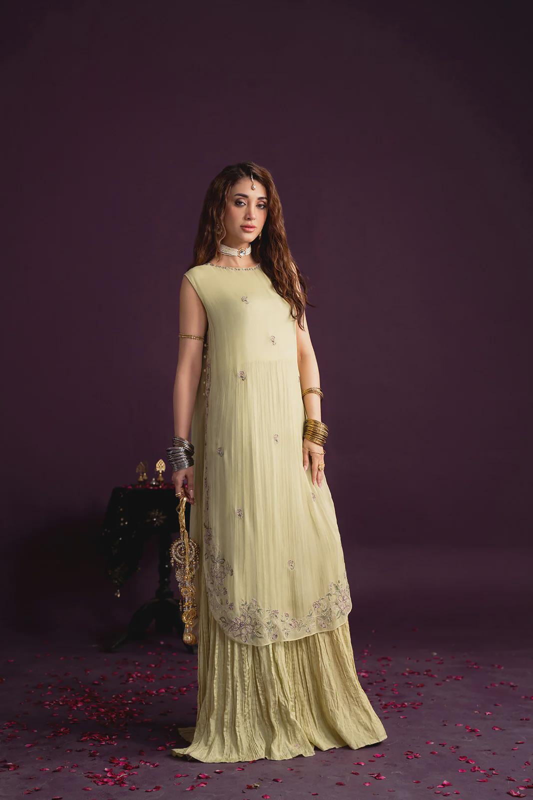 white christmas dresses ARQAI BY LULUSAR | BEAUTIFULLY MULTI DIGITAL PRINTED SILK DRESS