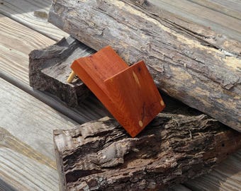 Handmade Red Cedar Oyster Wedge v2.0 Shucking Block | Secure Countertop Oyster Shucker