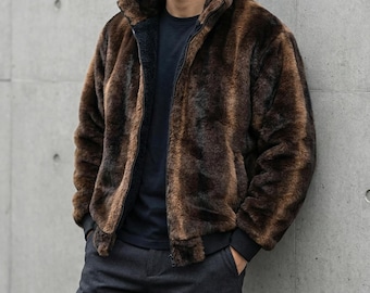Met fleece gevoerde winterjas voor heren | Warme, minimalistische jas met ritssluiting | Elegante vrijetijdskleding