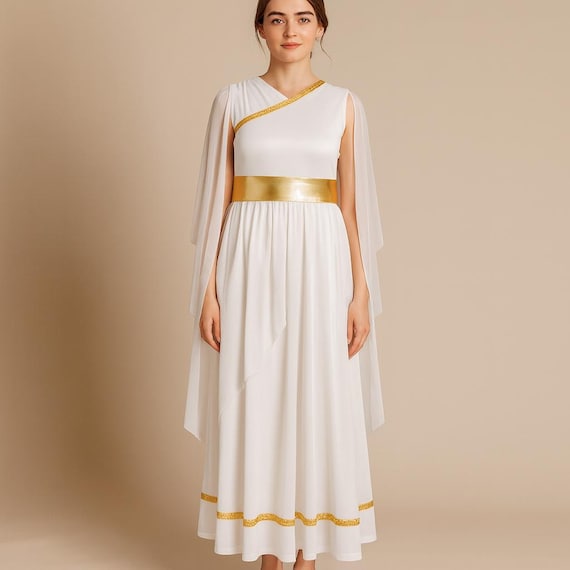 toga dress Girls' Greek Goddess Costume | Toga Dress With Cape