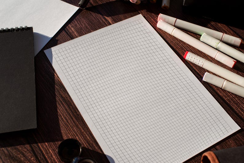 Digital Grid Paper | Printable A4 Graph Paper | Seamless Grid ...