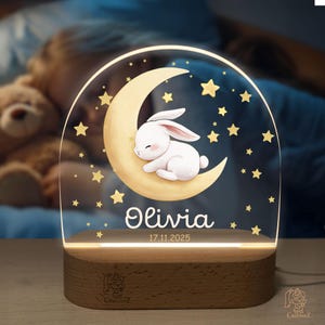 Kids Night Light: Personalized Name Engraved (Battery or Plug-In)