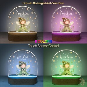 The image is a collage of four different images, each featuring a fairy or fairy-like character with a name and date. The characters are displayed in various colors and lighting conditions, creating a visually appealing and diverse collection of images.