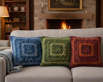 Crochet Pillow Cover Pattern PDF – Modern Textured Cushion
