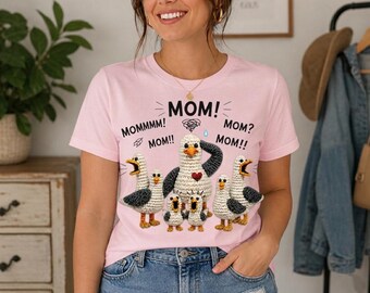 Funny Seagull Mom Crochet PNG - Amigurumi Mama Shirt Design - Mother’s Day - Digital Download