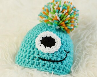 Bonnet Bébé "Petit Monstre" Rigolo | Accessoire Hiver Adorable – Patron Crochet PDF
