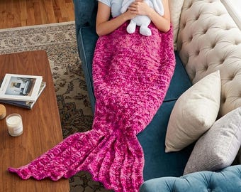 Mermaid Tail Snuggle Sack Crochet Pattern – Easy & Cozy Mermaid Blanket Tutorial – Digital PDF Download