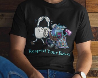 Respect Your Elders – Humour Musique Retro PNG 4K