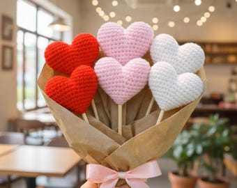 Bouquet de Cœurs "Amour Éternel"–Patron Crochet PDF