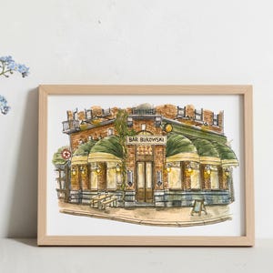 Stampa personalizzata disegnata a mano del tuo primo appuntamento | Regalo di coppia personalizzato | Regalo di anniversario | Regalo di nozze | Veri dipinti, senza intelligenza artificiale
