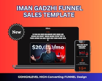 GoHighLevel Funnel Template Inspired by Iman Gadzhi | Ready-to-Launch | Fully Customizable Design