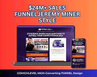 Jeremy Miner–Style Sales Funnel | GoHighLevel Low-Ticket VSL Funnel Template