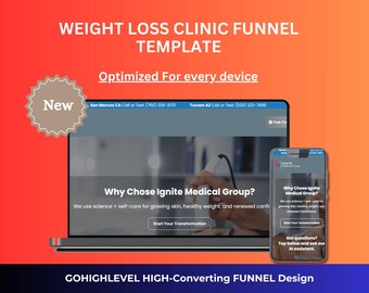 Weight Loss Clinic Funnel Template | GoHighLevel Landing Page