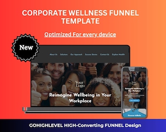 Embudo de coaching GoHighLevel / Plantilla de página de destino para coaches de vida / Diseño de embudo de bienestar y mentalidad