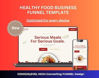 Healthy Food Business Website Template – GoHighLevel Single Page Funnel (Responsive)