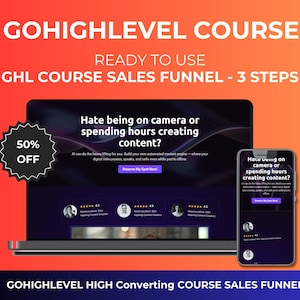 GoHighLevel Course Sales Funnel: GHL Course Landing Page Template
