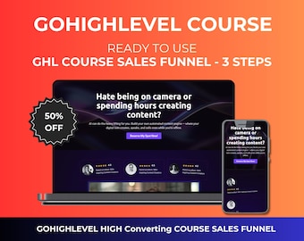 GoHighLevel Course Sales Funnel: GHL Course Landing Page Template