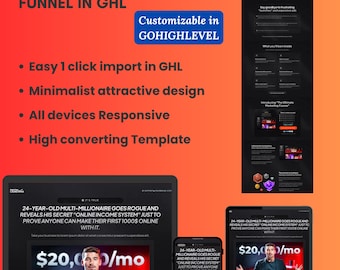Iman Gadzhi Inspired Funnel Template for GoHighLevel (GHL) | High-Converting Agency Funnel Design | Download & Customize