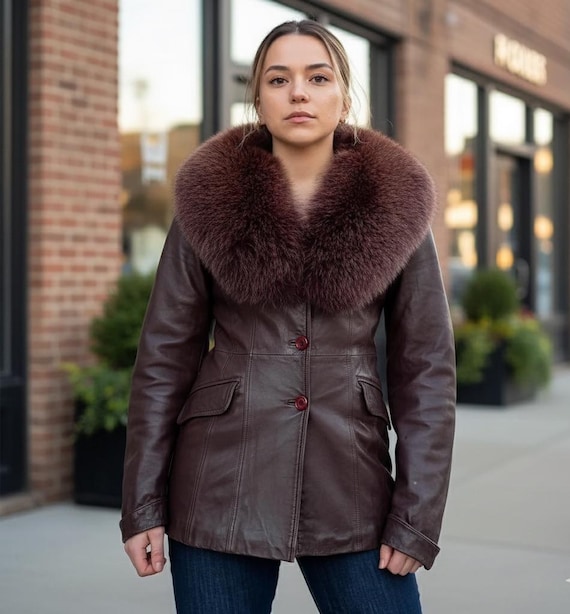 ブラウンレザーコート ファー付き Amazon | [zimumoda] フェイクレザー レディース ヴィンテージライク