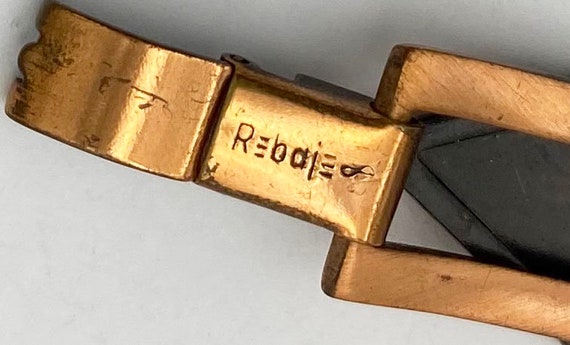 Rebajes Signed Copper Diamond Link Bracelet  Vint… - image 7