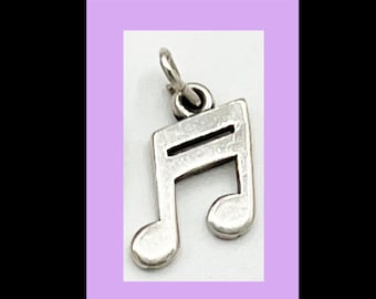 James Avery Musical Note Charm. Sterling Silver. Vintage.